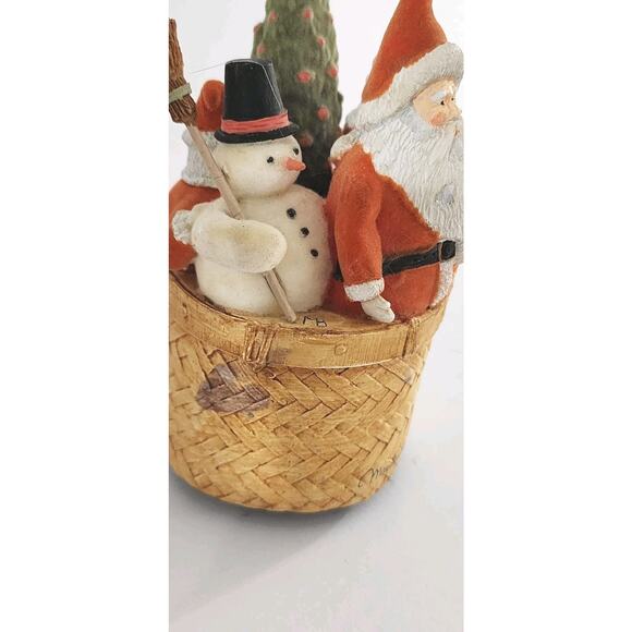 Marjolein Bastin Music Box Santa Snowman Christmas Decoration Works - Picture 2 of 7